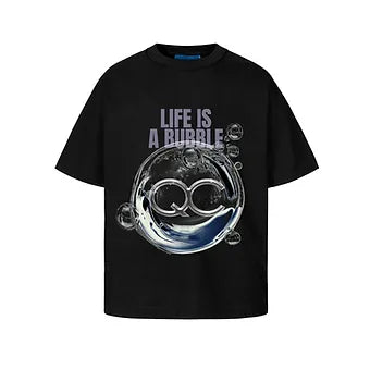 Camiseta Quadro Creations Bubble Lif Boxy Black