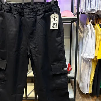 Calça Cargo Reta Stranger (Preta)