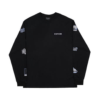 Longsleeve Disturb Record Labels in Black