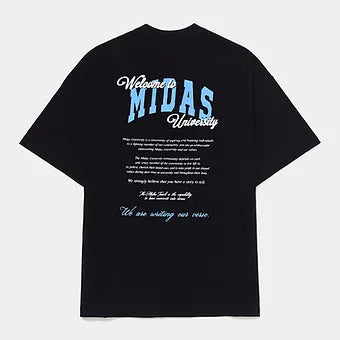 Camiseta Midas Touch University Oversized Preta